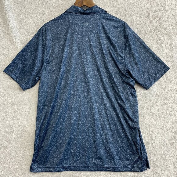 NWOT Greg Norman Men's L Performance Polo golf  Shirt  Navy - Picture 3 of 7